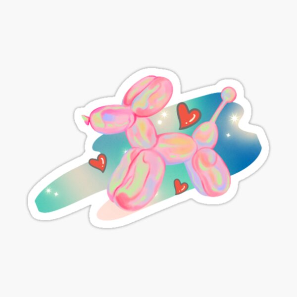 balloon dog pink Sticker for Sale by lilcocostickers