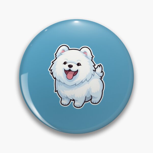 Item preview, Cute White Fluffy Happy Male/Boy Samoyed Puppy Design for Dog Lovers  designed and sold by Stickerpets.