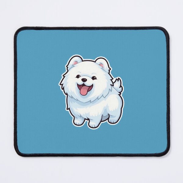 Item preview, Cute White Fluffy Happy Male/Boy Samoyed Puppy Design for Dog Lovers designed and sold by Stickerpets.