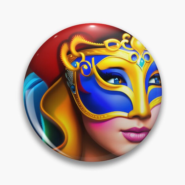 Item preview,  Mystery Girl Wearing a Blue Half-Mask And Hat designed and sold by CatherineDossa.