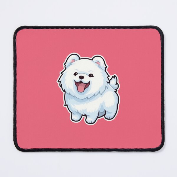 Item preview, Cute White Fluffy Happy Female / Girl Samoyed Puppy Design for Dog Lovers designed and sold by Stickerpets.
