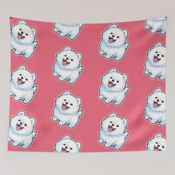 Item preview, Cute White Fluffy Happy Female / Girl Samoyed Puppy Design for Dog Lovers  designed and sold by Stickerpets.