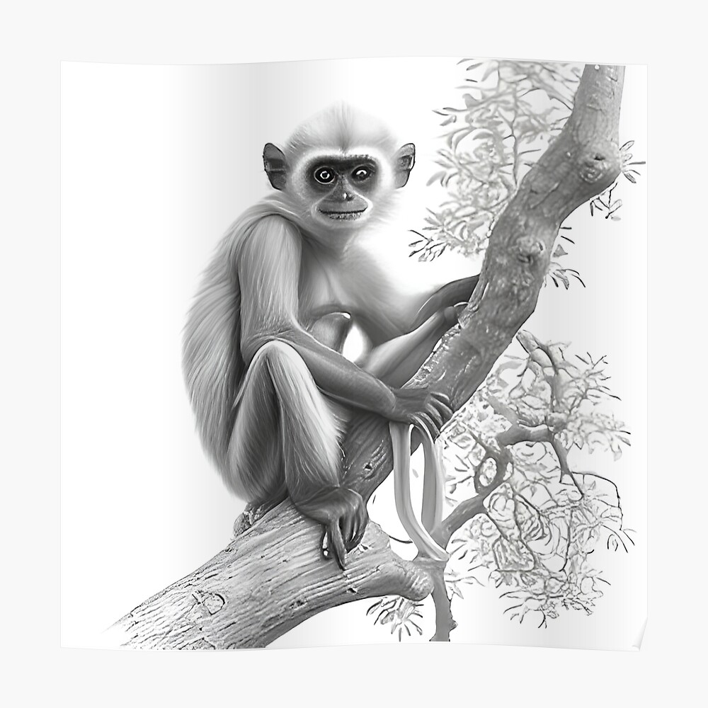 Cute Little Monkey Outline Coloring Page for Kids Animal Coloring Book  Cartoon Vector Illustration 7540048 Vector Art at Vecteezy