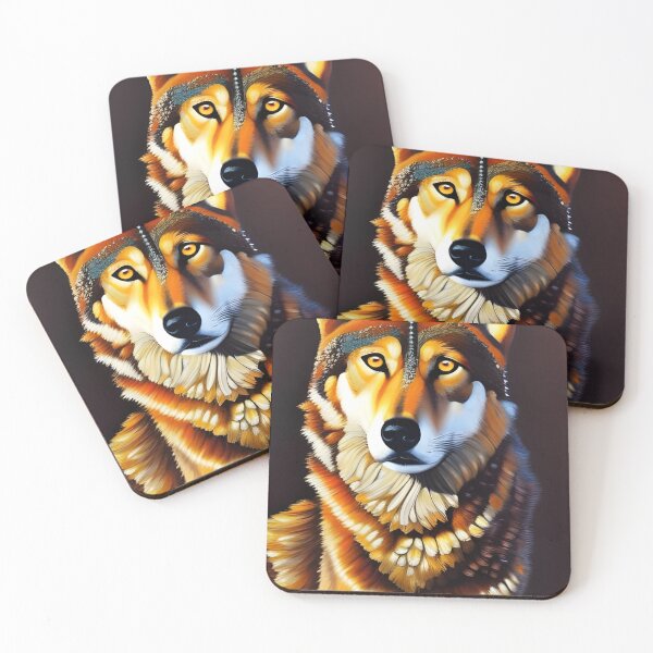 Item preview, Retrato de coyote, empaste, Ai Generated Art designed and sold by ACC .