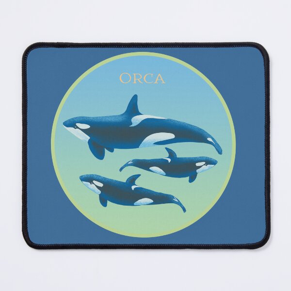 Item preview, ORCA trio, Killer Whale, Dolphin - green blue designed and sold by Leanne  Nowell.