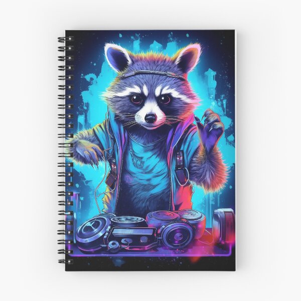 Item preview, DJ Racoon designed and sold by MoonWalkJourney.