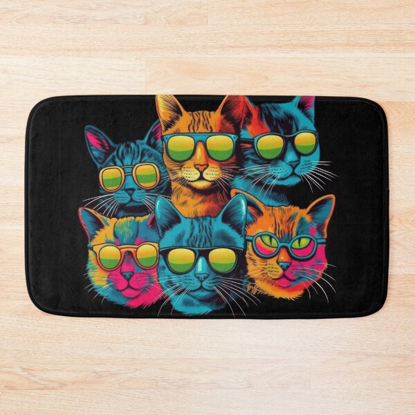 Item preview, The colorful cat crew with cool sunglasses designed and sold by Pixelboys.