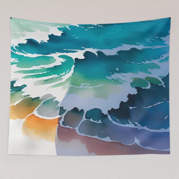 Item preview, Watercolor Seashore Pattern designed and sold by FriskyLemur.