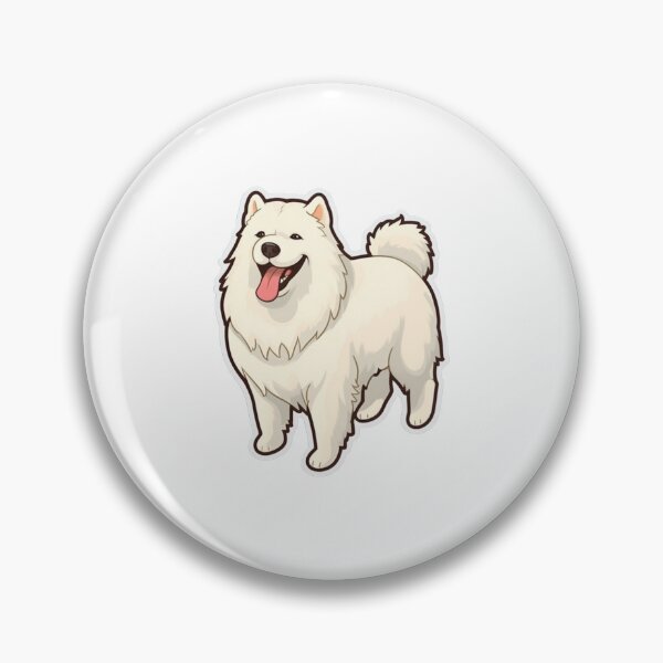 Item preview, Cute White Fluffy Happy Samoyed Design for Dog Lovers  designed and sold by Stickerpets.