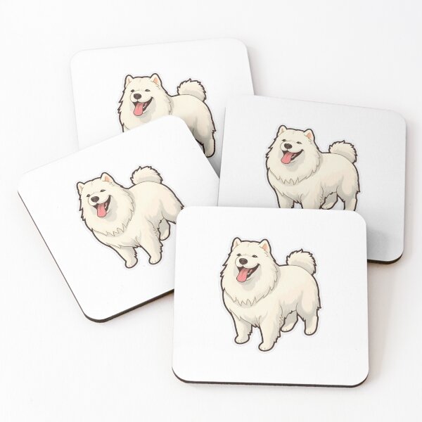 Item preview, Cute White Fluffy Happy Samoyed Design for Dog Lovers  designed and sold by Stickerpets.