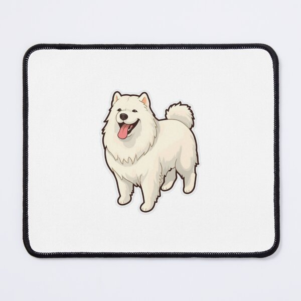 Item preview, Cute White Fluffy Happy Samoyed Design for Dog Lovers designed and sold by Stickerpets.