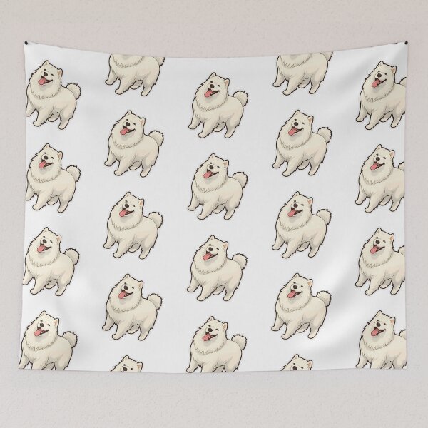 Item preview, Cute White Fluffy Happy Samoyed Design for Dog Lovers  designed and sold by Stickerpets.