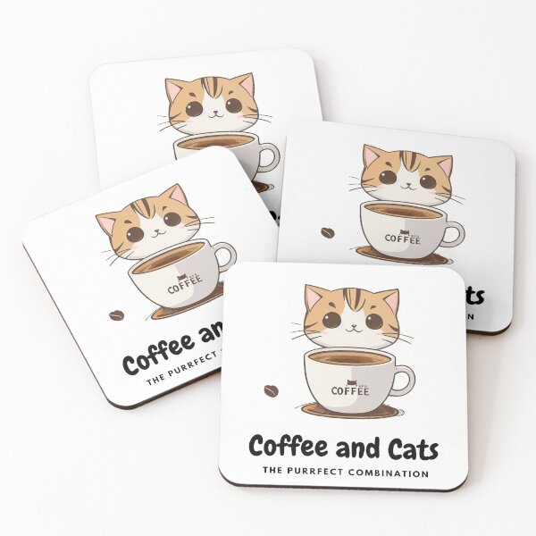Item preview, Coffee and Cats designed and sold by ARESUSTAR.
