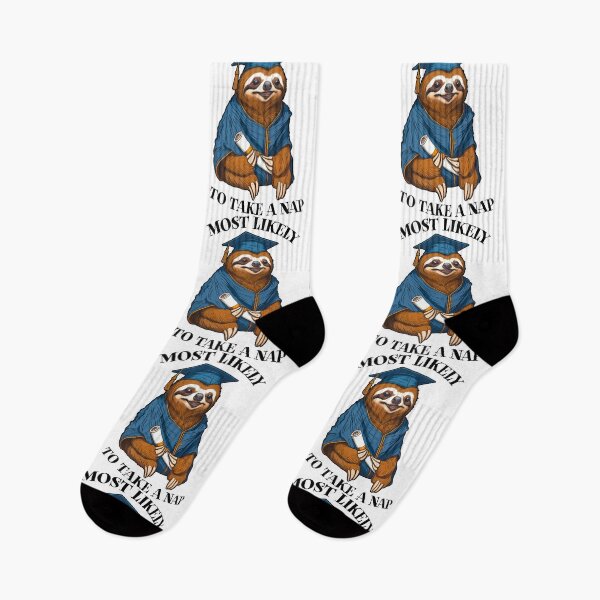 Item preview, Funny Sloth Senior Graduation Most Likely To Nap Graduate designed and sold by GrandeDuc.
