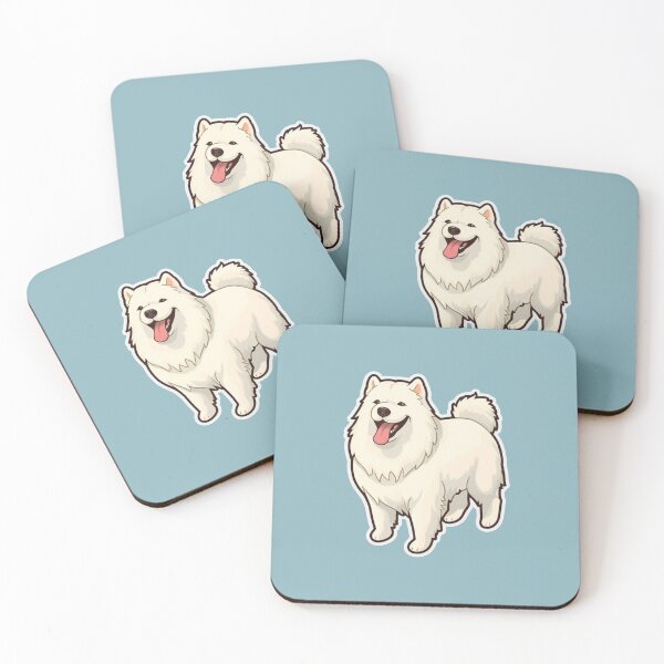 Item preview, Cute White Fluffy Happy Male/Boy Samoyed Design for Dog Lovers  designed and sold by Stickerpets.