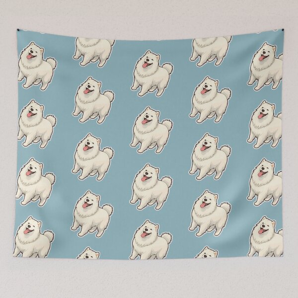 Item preview, Cute White Fluffy Happy Male/Boy Samoyed Design for Dog Lovers  designed and sold by Stickerpets.