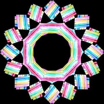 Artwork thumbnail, multicolored mandala by Meo Design