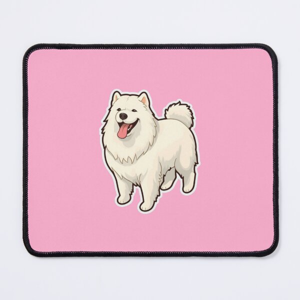 Item preview, Cute White Fluffy Happy Female/Girl Samoyed Design for Dog Lovers designed and sold by Stickerpets.