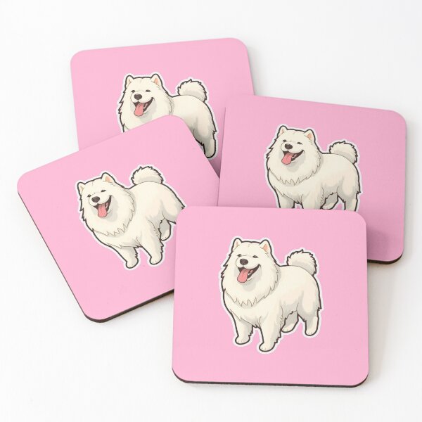 Item preview, Cute White Fluffy Happy Female/Girl Samoyed Design for Dog Lovers  designed and sold by Stickerpets.
