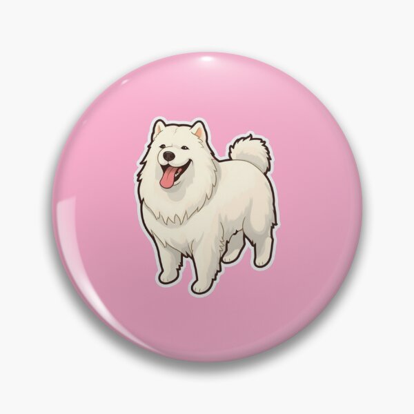 Item preview, Cute White Fluffy Happy Female/Girl Samoyed Design for Dog Lovers  designed and sold by Stickerpets.