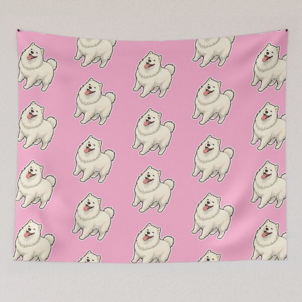 Item preview, Cute White Fluffy Happy Female/Girl Samoyed Design for Dog Lovers  designed and sold by Stickerpets.