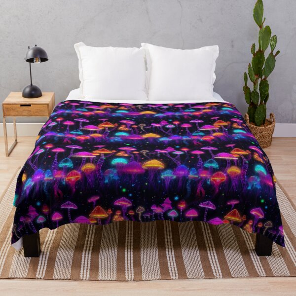Item preview, Neon Color Mushroom Print designed and sold by AllPrintsMore.