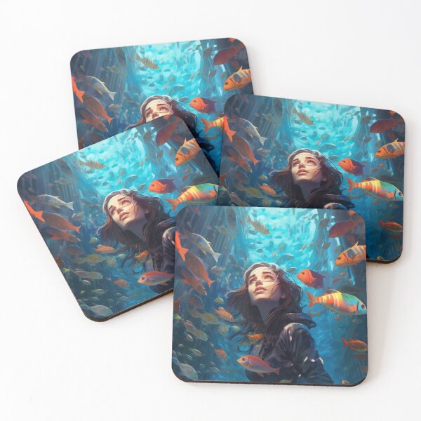 Item preview, Underwater fish scene designed and sold by AquarelleAvenue.