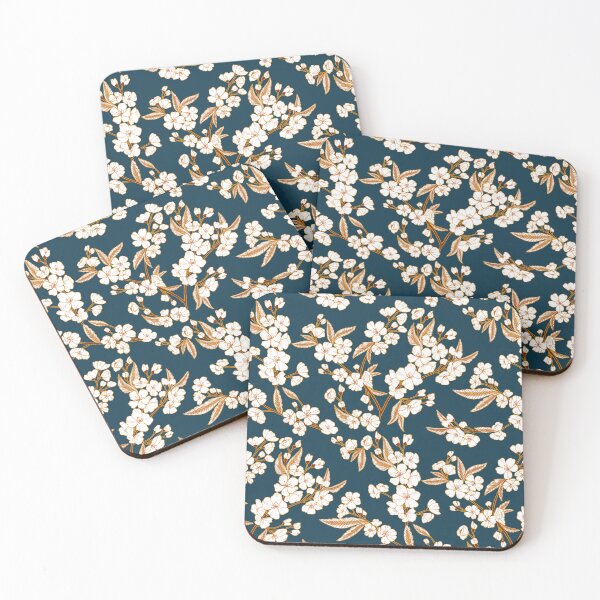 Item preview, White Blossom Garden - Rustic and Navy designed and sold by TigaTiga.