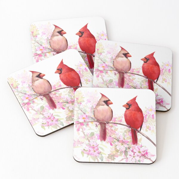 Item preview, Cardinal Birds and Spring Blossom designed and sold by surenart.