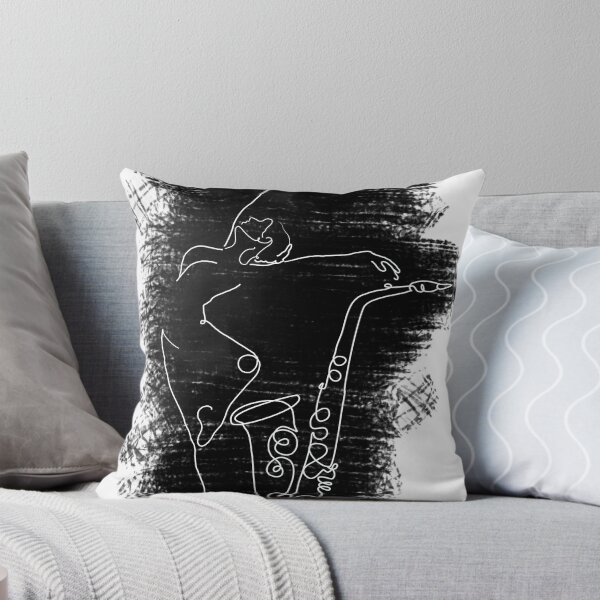 Item preview, Saxophone and Dance Essential Illustration Woman Retro Line designed and sold by hemp3x.