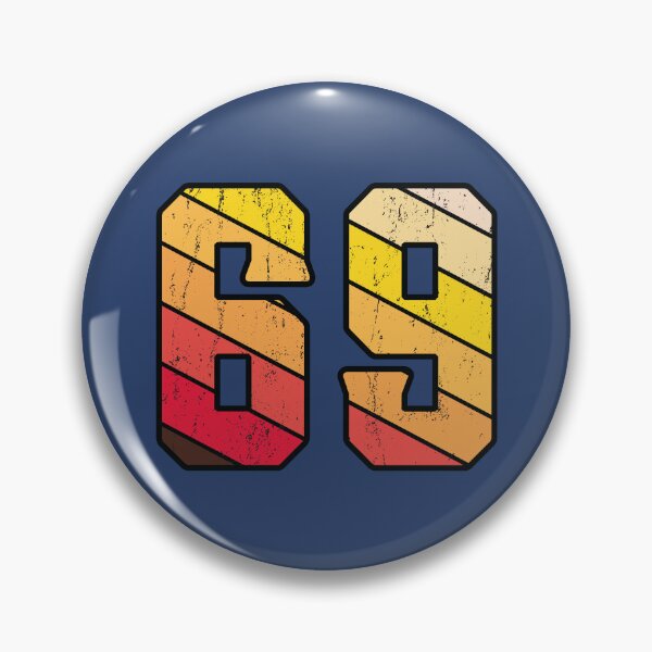 Item preview, 69 typography on colorful retro  designed and sold by Donutlovers.