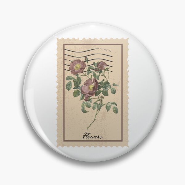 Item preview, Vintage flower stamp designed and sold by pastelsloth.