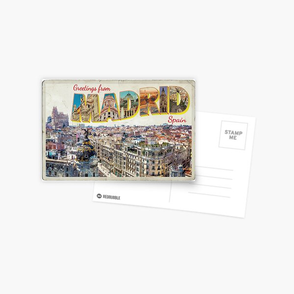 Item preview, Greetings from Madrid in Spain vintage style retro souvenir designed and sold by DeveloperProp0.