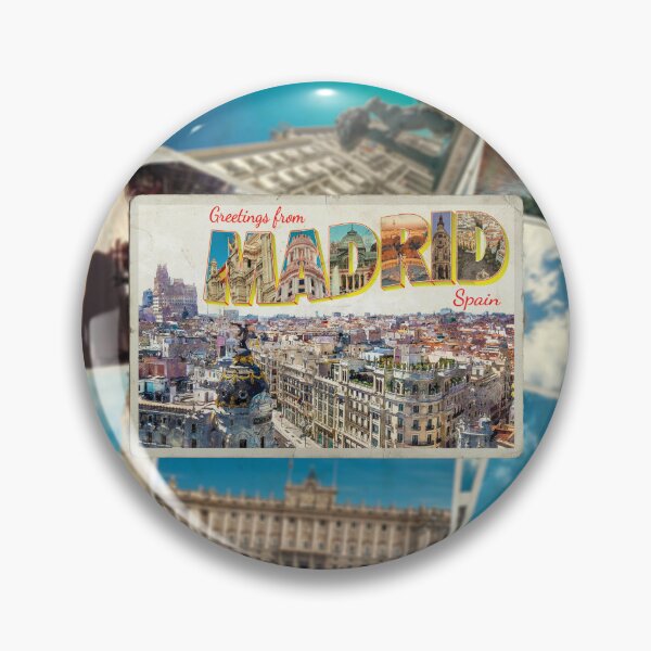 Item preview, Greetings from Madrid in Spain vintage style retro souvenir designed and sold by DeveloperProp0.