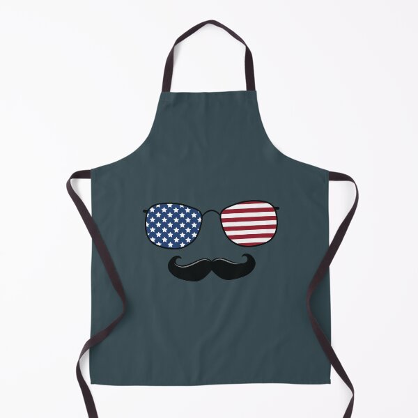 Item preview, usa flag on aviator sunglasses with mustache designed and sold by Donutlovers.