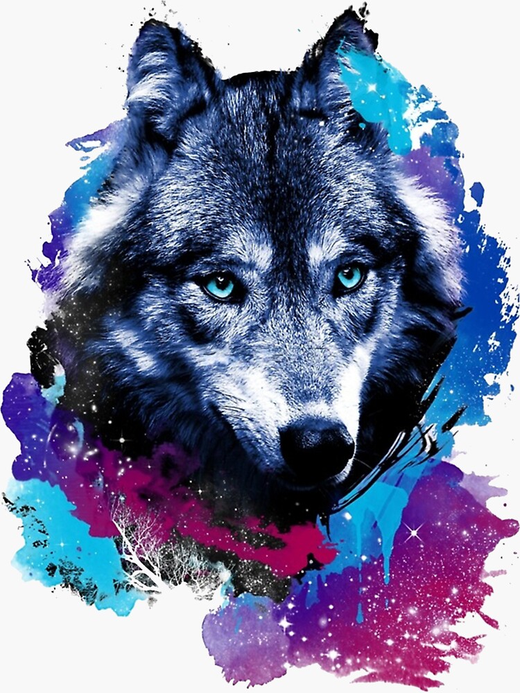 Wolf:) | Wolf art, Fantasy wolf, Galaxy painting