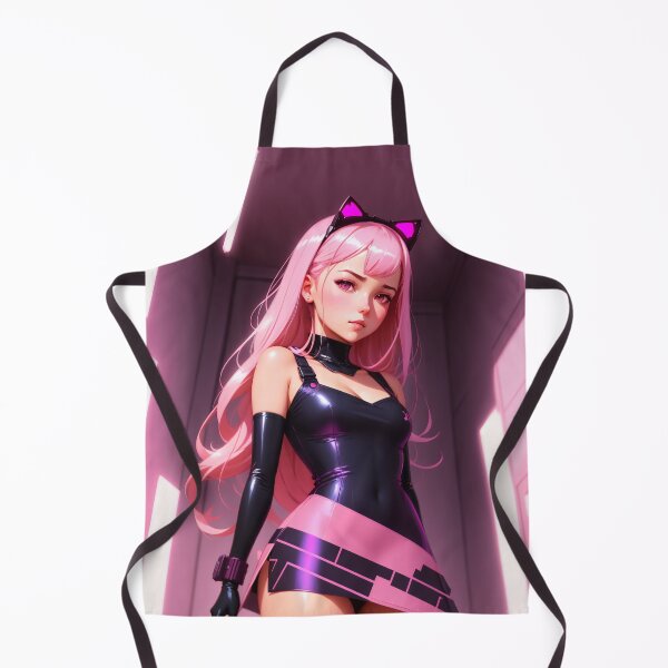 Item preview, Futuristic Cyberpunk Anime Girl with Pink Hair designed and sold by pinimgart.