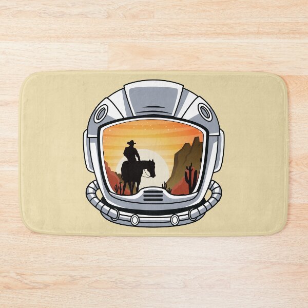 Item preview, Cowboy silhouette on astronaut helmet  designed and sold by Donutlovers.