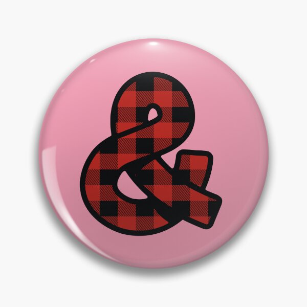 Item preview, Ampersand symbol on red buffalo plaid  designed and sold by Donutlovers.