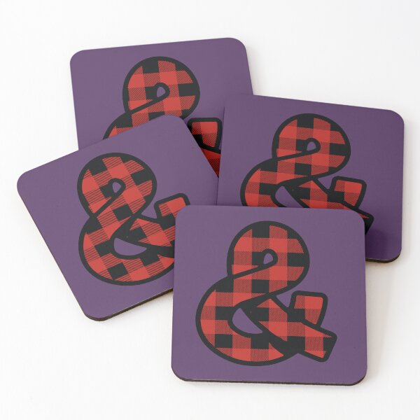 Item preview, Ampersand symbol on red buffalo plaid  designed and sold by Donutlovers.