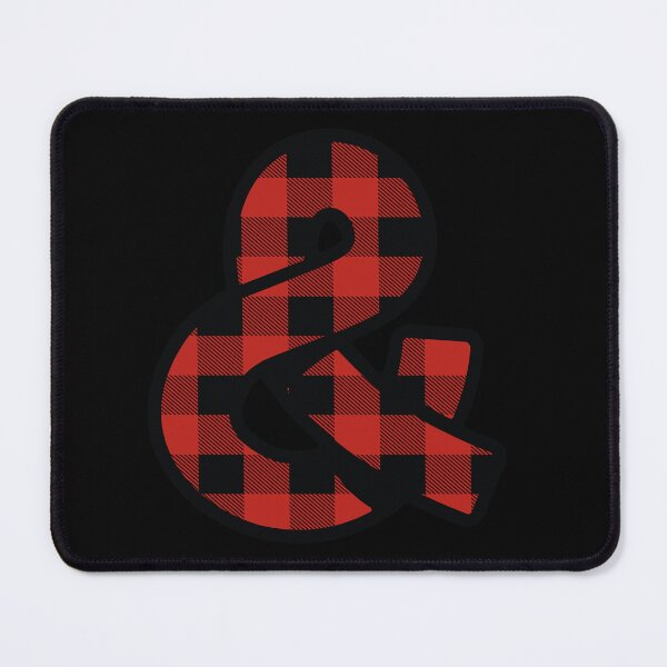 Item preview, Ampersand symbol on red buffalo plaid designed and sold by Donutlovers.