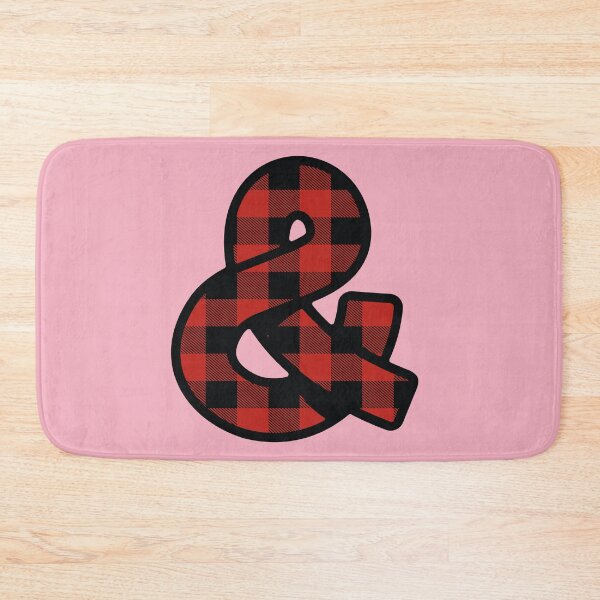 Item preview, Ampersand symbol on red buffalo plaid  designed and sold by Donutlovers.