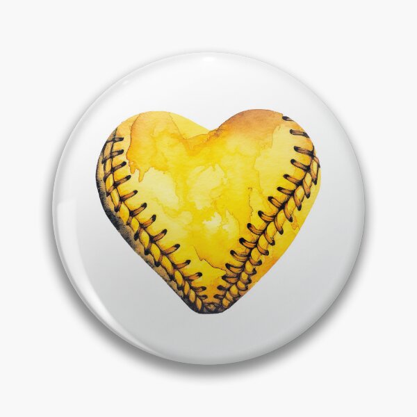 Item preview, Watercolour Heart Softball  designed and sold by Brooke Drake Co..