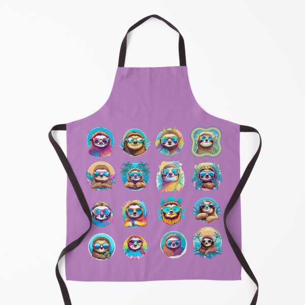 Item preview, Cute Sloths with Cool Sunglasses **Choose Large Stickers Pack or Magnets!** designed and sold by AdiRemba.