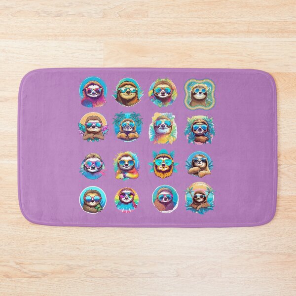 Item preview, Cute Sloths with Cool Sunglasses **Choose Large Stickers Pack or Magnets!** designed and sold by AdiRemba.