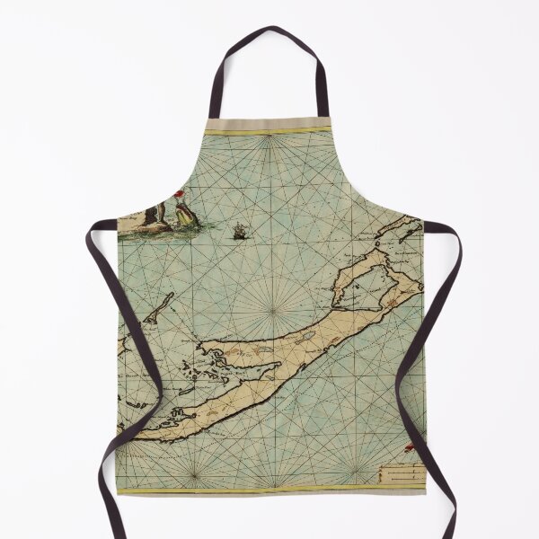 Item preview, Vintage Bermuda Map (1682) Old Bermudian Atlas designed and sold by BravuraMedia.