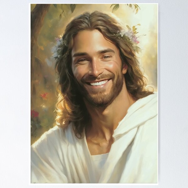 Smiling Jesus Wall Art for Sale