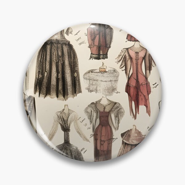 Artikelvorschau, Vintage viktorianische Modedesign-Bleistiftskizze entworfen und verkauft von PC-artist.