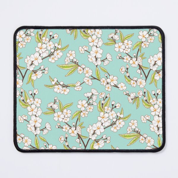 Item preview, White Blossom Garden - Minty Blue designed and sold by TigaTiga.