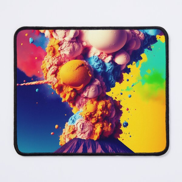 Item preview, Volcanic Confection: Explosive Colors and Ice Creams designed and sold by ChromoAI.